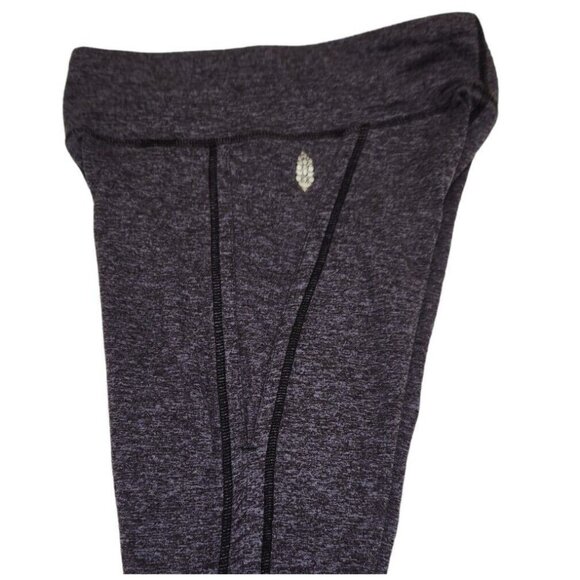 Free People Movement Women's XS Heathered Blue Infinity Leggings Cutouts - Picture 4 of 9